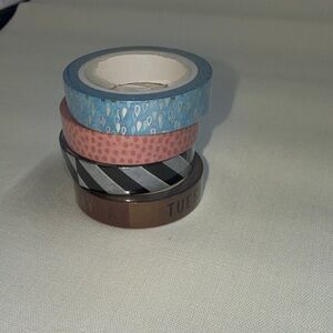 New Cocoa Daisy Washi Tape Set - Blue, Pink, Black, Brown